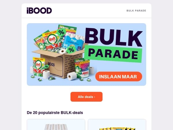 📦 BULK Parade: de populairste A-merk deals. OP=OP