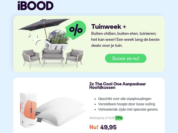 Nu: 2x The Cool One Aanpasbaar Hoofdkussen  voor slechts 49,95 !