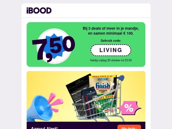 Alleen vandaag: €7,50 extra korting met code LIVING