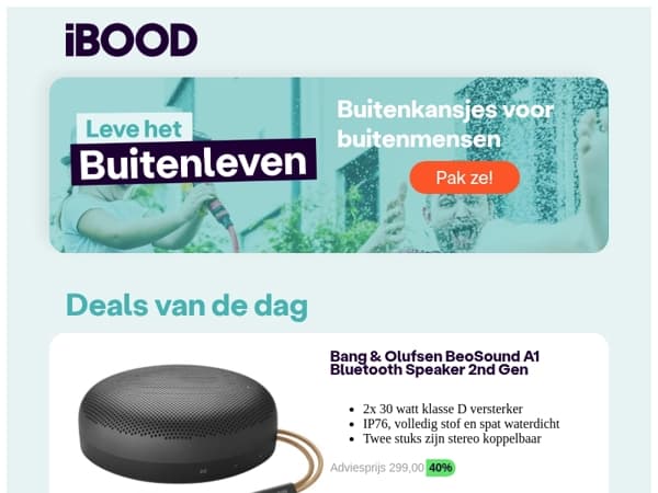 Hot deals voor buiten! Nu Bang & Olufsen BeoSound A1 Bluetooth Speaker 2nd Gen voor 179,95