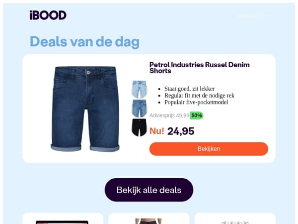 Nu: Petrol Industries Russel Denim Shorts voor slechts 24,95 !