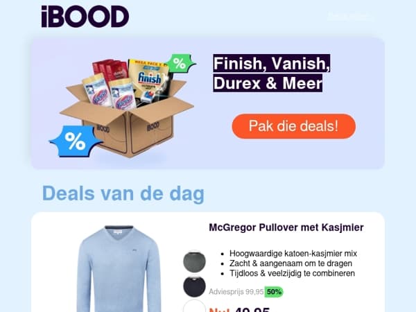 Nu: McGregor Pullover met Kasjmier voor slechts 49,95 !