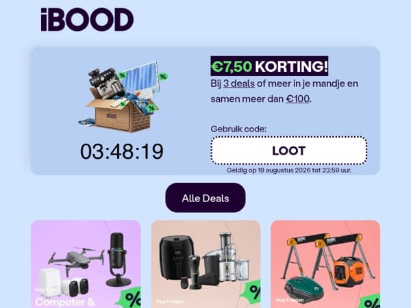 ❗️NU! €7,50 korting met code "LOOT"