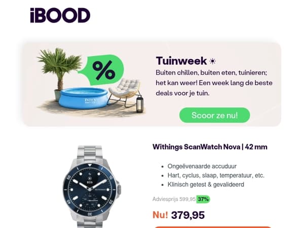 Nu: Withings ScanWatch Nova | 42 mm voor 379,95
