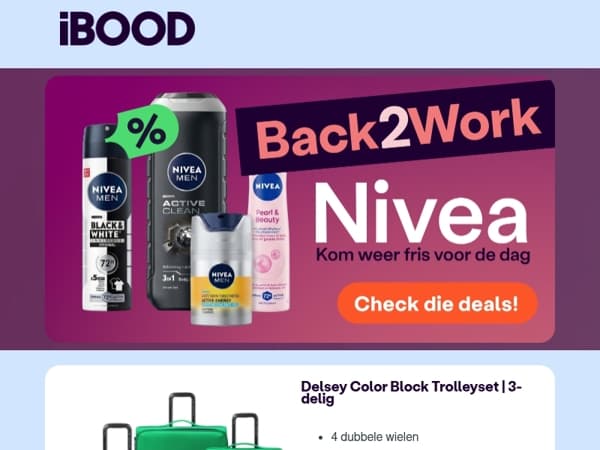 Nu: Delsey Color Block Trolleyset | 3-delig voor slechts 69,95 !