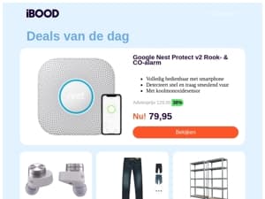 79,95 : Google Nest Protect v2 Rook- & CO-alarm