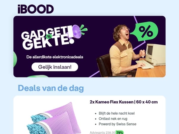 Nu: 2x Kameo Flex Kussen | 60 x 40 cm voor slechts 49,95 !