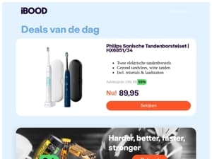 NU! 89,95  | Philips Sonische Tandenborstelset | HX6851/34