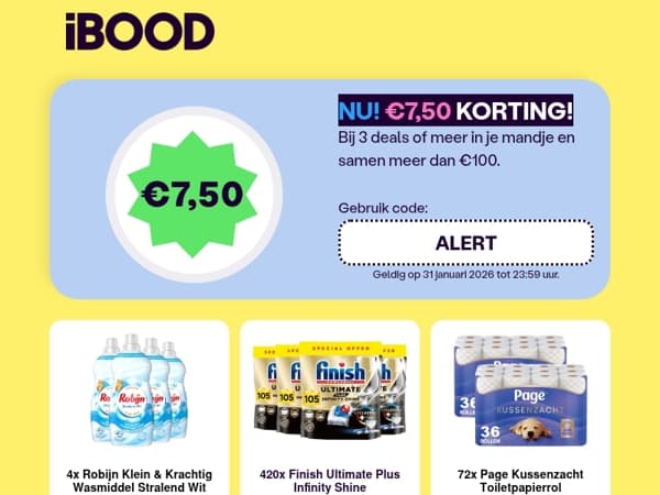 NU! €7,50 KORTING 💸
