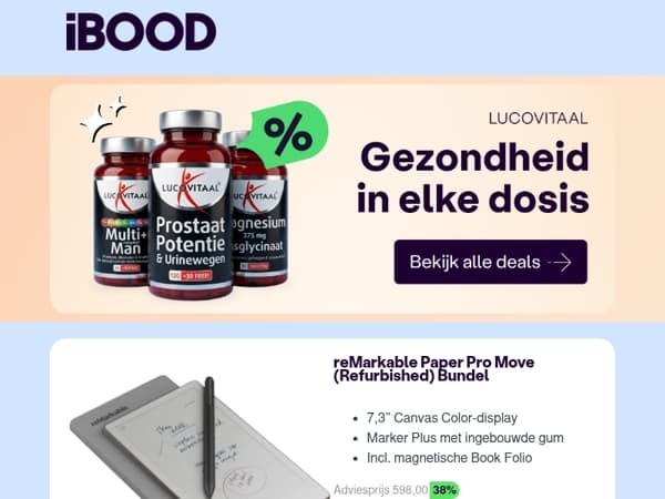 Nu: reMarkable Paper Pro Move (Refurbished) Bundel voor slechts 369,00 !
