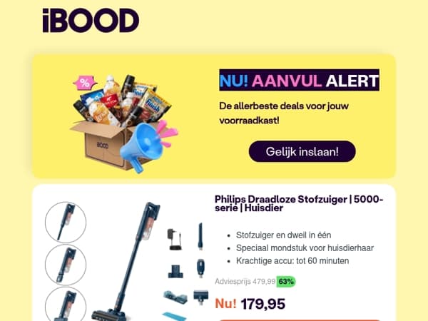Nu: Philips Draadloze Stofzuiger | 5000-serie | Huisdier voor slechts 179,95