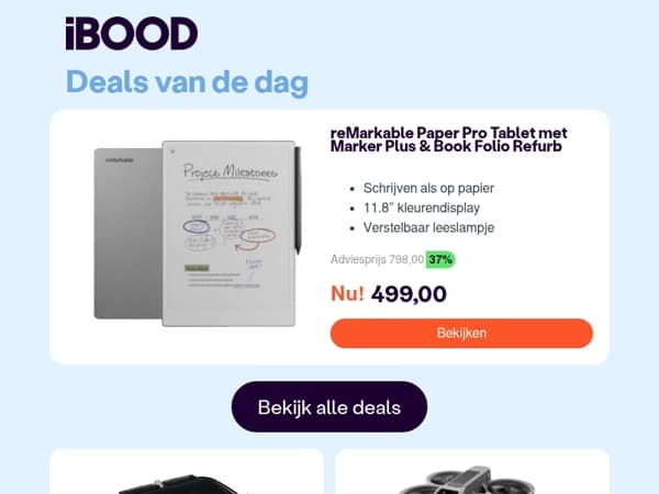 Nu: reMarkable Paper Pro Tablet met Marker Plus & Book Folio Refurb voor slechts 499,00 !