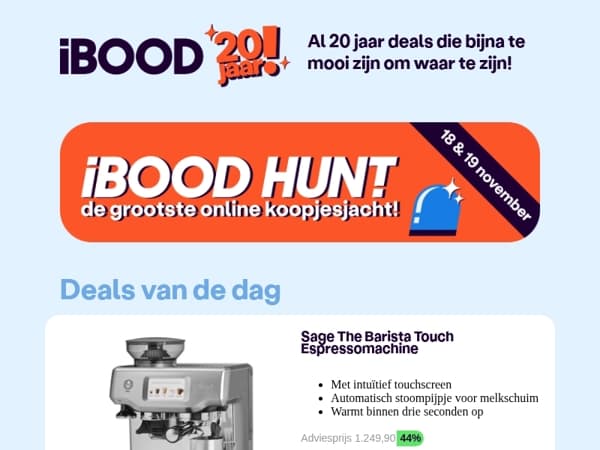 Nu: Sage The Barista Touch Espressomachine voor slechts 699,00 !