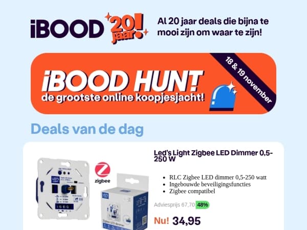 Nu: Led's Light Zigbee LED Dimmer 0,5-250 W voor slechts 34,95 !