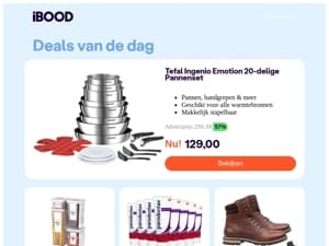 129,00 : Tefal Ingenio Emotion 20-delige Pannenset