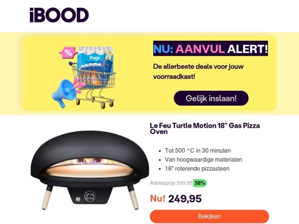 Nu: Le Feu Turtle Motion 18” Gas Pizza Oven voor slechts 249,95 !