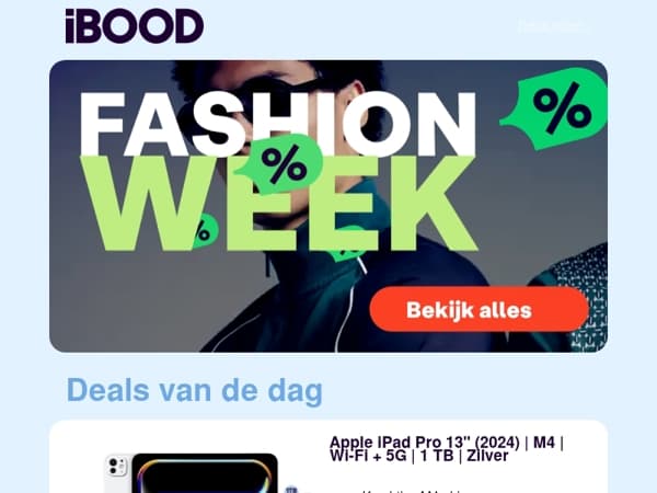 Nu: Apple iPad Pro 13" (2024) | M4 | Wi-Fi + 5G | 1 TB | Zilver voor slechts 1.399,00 !