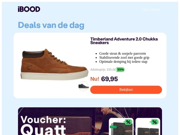 Nu: Timberland Adventure 2.0 Chukka Sneakers voor slechts 69,95 !