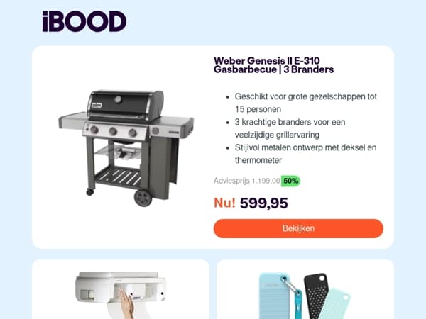 Nu: Weber Genesis II E-310 Gasbarbecue | 3 Branders voor slechts 599,95 !