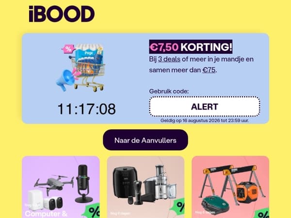 🔥 NU! €7,50 korting met code "ALERT"