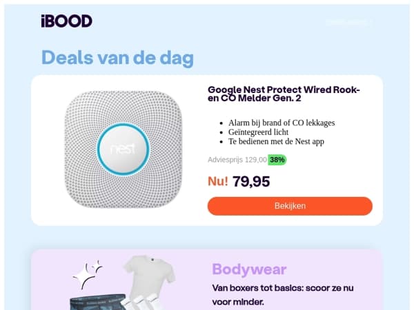 Nu: Google Nest Protect Wired Rook- en CO Melder Gen. 2 voor slechts 79,95 !