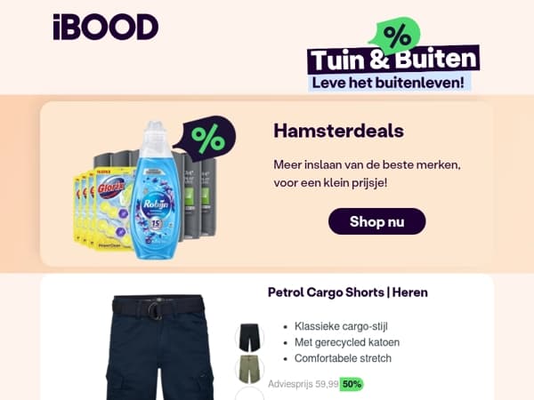 Nu: Petrol Cargo Shorts | Heren voor slechts 29,95 !