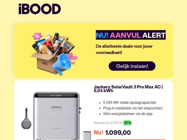 Nu: Jackery SolarVault 3 Pro Max AC | 5,04 kWh voor slechts 1.099,00 !