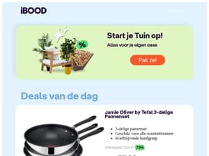 NU! 55,00 : Jamie Oliver by Tefal 3-delige Pannenset