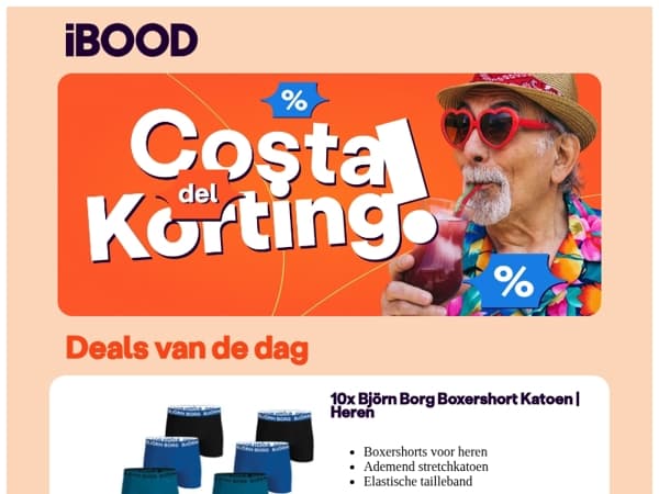 Costa del Korting 🌞! 10x Björn Borg Boxershort Katoen | Heren voor 59,95