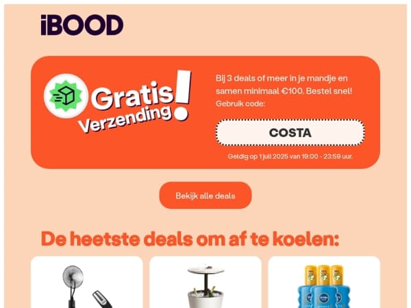GRATIS VERZENDING op je Hitteplan!