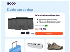 24,95 : 4x Ten Cate Bamboo Boxershort