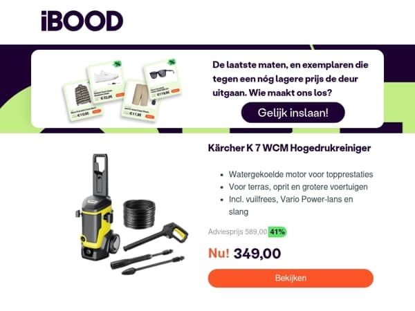 Nu: Kärcher K 7 WCM Hogedrukreiniger voor slechts 349,00 !