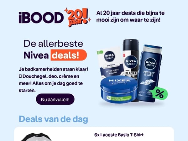 Nu: 6x Lacoste Basic T-Shirt voor slechts 49,95 !