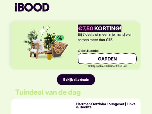 Laatste kans: €7,50 korting met code "GARDEN" 🌿