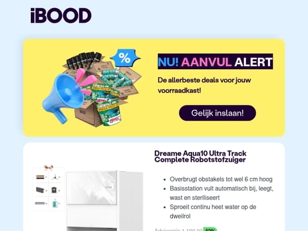 Nu: Dreame Aqua10 Ultra Track Complete Robotstofzuiger voor 699,00