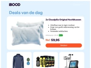 59,95 : 2x Cloudpillo Original Hoofdkussen