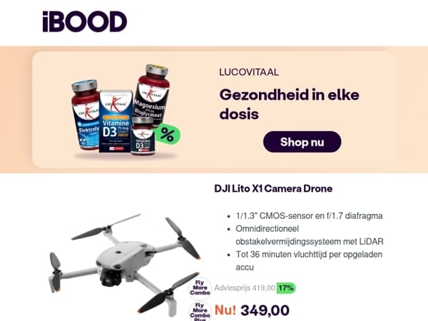 Nu: DJI Lito X1 Camera Drone voor slechts 349,00 !