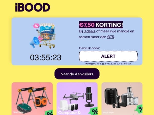 ❗️€7,50 korting met code "ALERT"