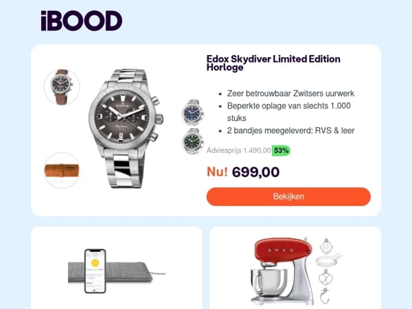 Nu: Edox Skydiver Limited Edition Horloge voor slechts 699,00