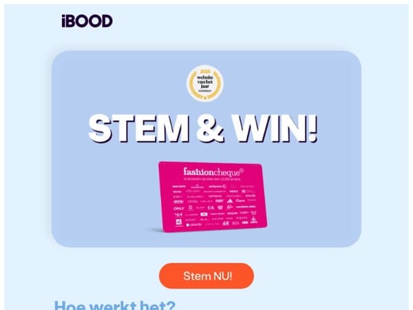 ⭐️ Stem op iBOOD: Website van het Jaar!