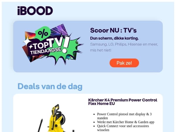 Nu: Kärcher K4 Premium Power Control Flex Home EU voor slechts 279,95 !