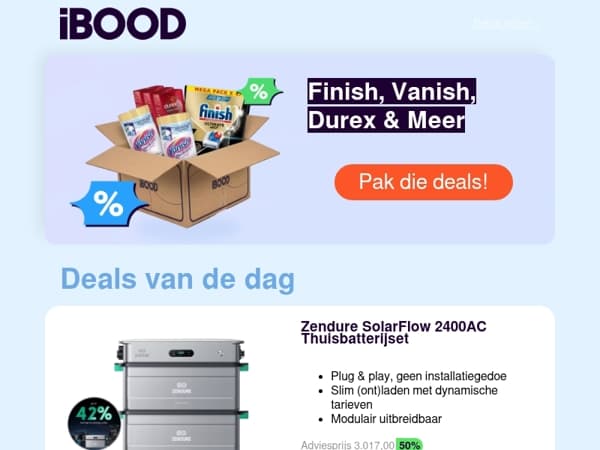 Nu: Zendure SolarFlow 2400AC Thuisbatterijset voor slechts 1.499,00 !