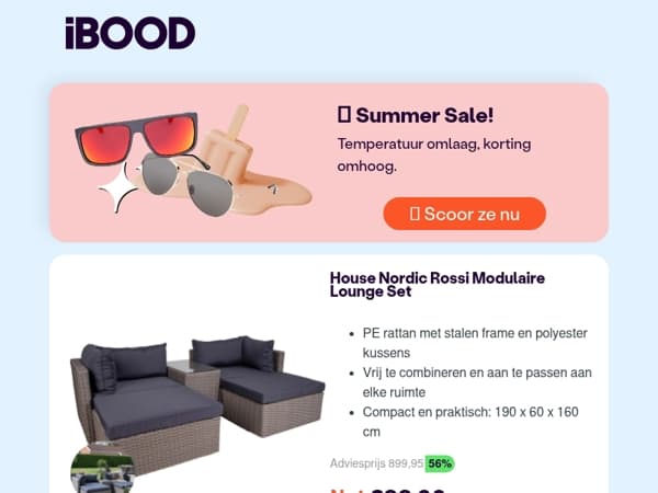 Nu: House Nordic Rossi Modulaire Lounge Set voor slechts 399,00