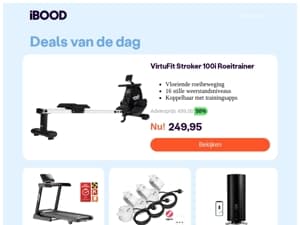 249,95 : VirtuFit Stroker 100i Roeitrainer