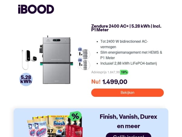 Nu: Zendure 2400 AC+ | 5.28 kWh | Incl. P1 Meter voor slechts 1.499,00 !