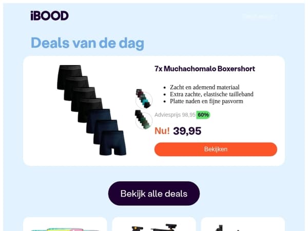 Nu: 7x Muchachomalo Boxershort voor slechts 39,95 !