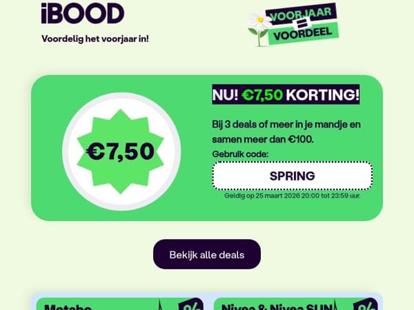 €7,50 KORTING 💸