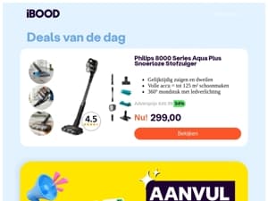 NU 299,00 : Philips 8000 Series Aqua Plus Snoerloze Stofzuiger