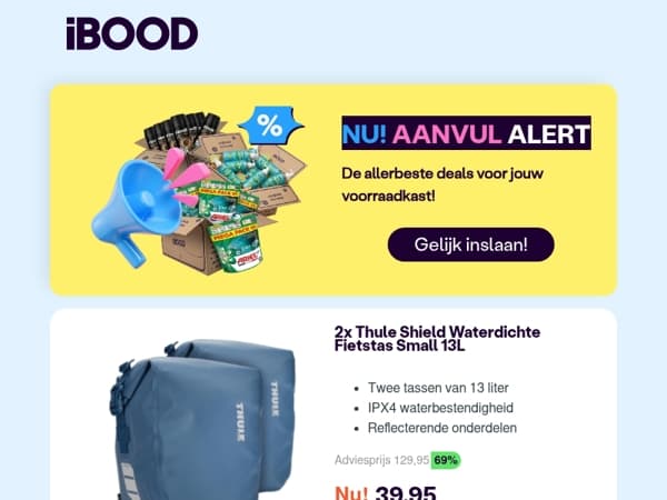 Nu: 2x Thule Shield Waterdichte Fietstas Small 13L voor slechts 39,95 !
