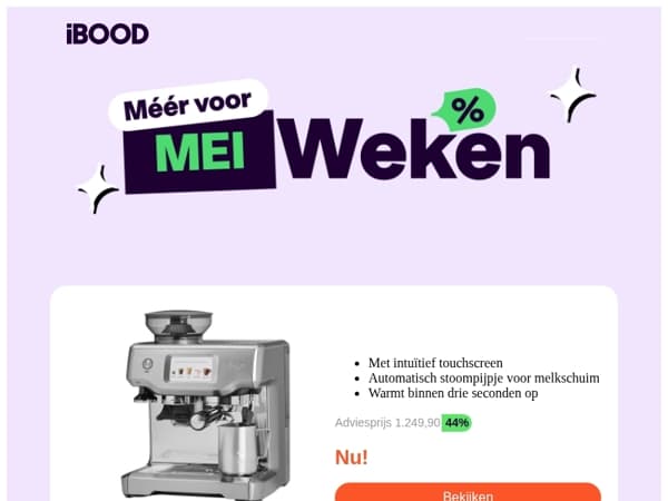 Nu: Sage The Barista Touch Espressomachine voor slechts 699,00 !